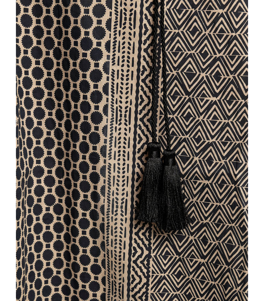 パッチワークプリント ロングドレス 詳細画像 ブラック/ベージュ 4